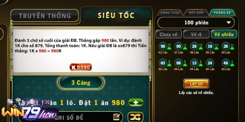 Cổng Game Win79 Chia Sẻ Nhanh Thông Tin Về Lô Đề Siêu Tốc 3 Bỏ túi lời khuyên cho dân cược lô đề