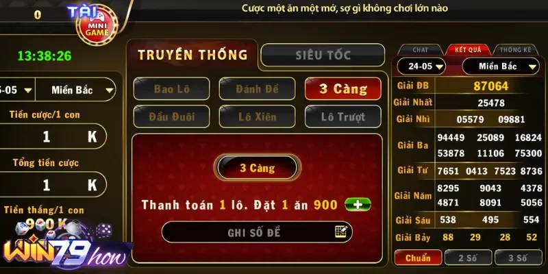 Truy Cập Win79 Ngay Thử Thách Dự Đoán Lô Đề 3 Càng 2 Có thể chọn chơi kiểu hình yêu thích