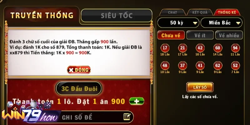 Truy Cập Win79 Ngay Thử Thách Dự Đoán Lô Đề 3 Càng 1 Cược 3 càng tại Win79